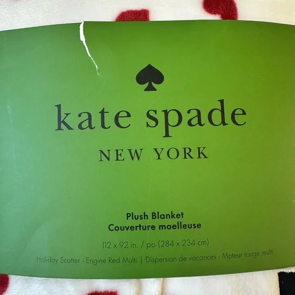 ♠️ kate spade plush heart blanket ❤️ - Picture 5 of 6